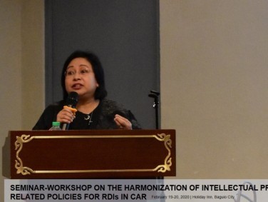 Atty. Lucieden Raz presents the Amended IRR of RA 10055 and DOST IP-related Policies.